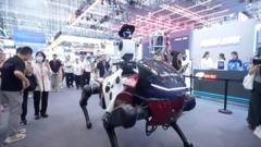 Robot horse and rider steal the spotlight at Chinese conference